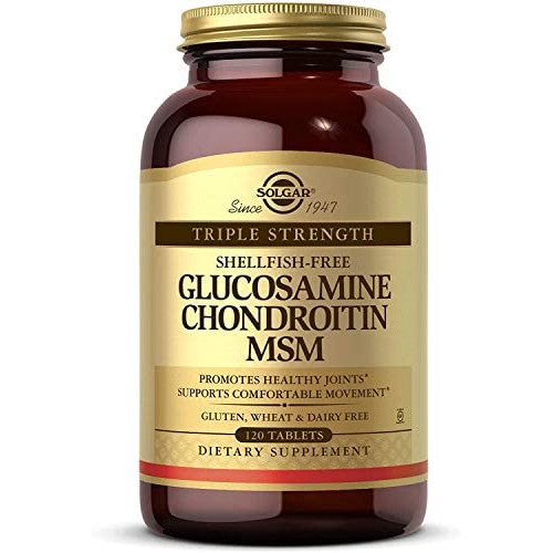 비타민 Solgar – Triple Strength Glucosamine Chondroitin MSM Shellfish-Free 120알