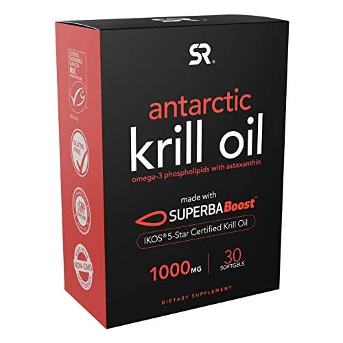 비타민 Antarctic Krill Oil Double Strength Omega-3s EPA DHA Astaxanthin 60 Softgels - 1000mg