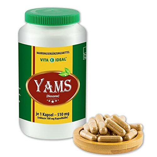 VITA IDEAL® Yam Root (Dioscorea) 180 Capsules Each 510 mg Made From Pure Natural Herbs Without Additives