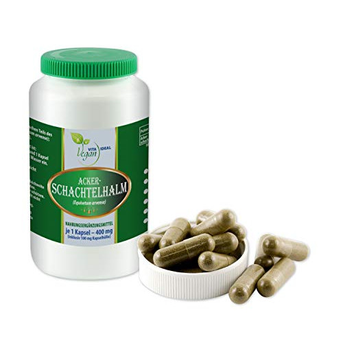 VITAIDEAL Vegan® Field Horsetail (Horsetail, Tin Herb) 60 Vegetable Capsules Each 450mg Pure Natural Without Additives.