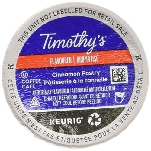 Timothys World Coffee Cinnamon Pastry K-cup for Keurig Brewers, 24 Count