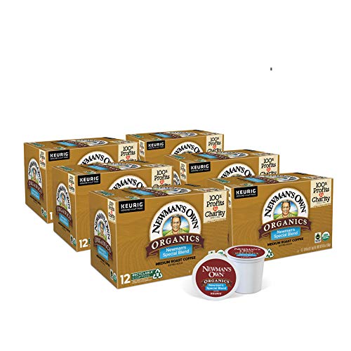 Newmans Own Organics Special Blend, Single-Serve Keurig K-Cup Pods, Medium Roast Coffee, 12 Count (Pack of 6) (5000053615)