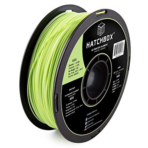HATCHBOX ABS 3D Printer Filament, Dimensional Accuracy +/- 0.03 mm, 1 kg Spool, 1.75 mm, Red