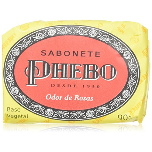 Phebo Body Soap - Odor of Roses - 3.1oz Sabonete Barra Odor de Rosas Phebo - 90g (pack of 4)