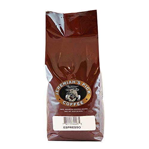 Jeremiahs Pick Coffee Espresso Whole Bean Coffee, 5-Pound Bag