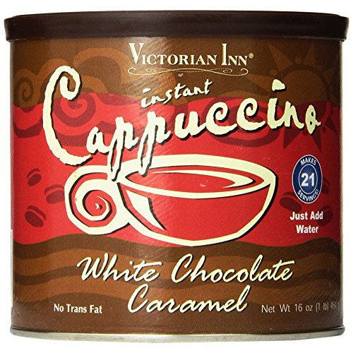 Victorian Inn Instant Cappuccino, White Chocolate Caramel, 16-Ounce Canisters (Pack of 6)