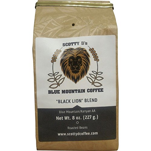 Scotty Ds Jamaican Coffee Black Lion Blend-Jamaican Blue Mountain(Whole Bean) (Medium Roast) 8 oz.