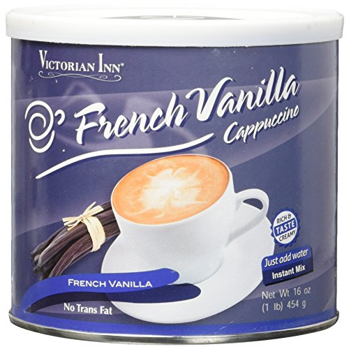 Victorian Inn French Vanilla Cappuccino 16-Ounce Canisters (Pack of 6)