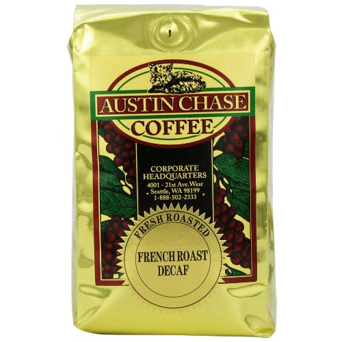 Austin Chase Coffee Company French Roast Decaf, Ground Coffee, 12-Ounce Bags (Pack of 3)