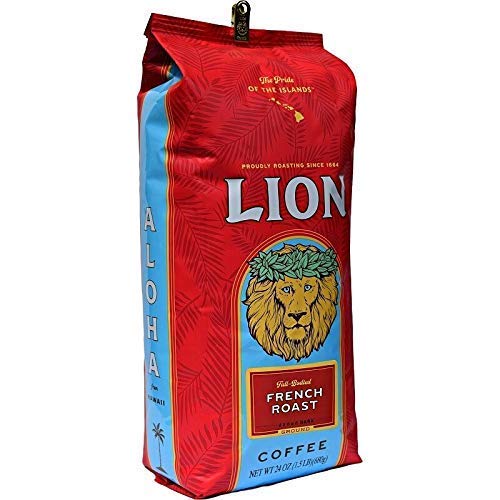 Lion Coffee, French Roast - Ground, 10 Ounce Bag