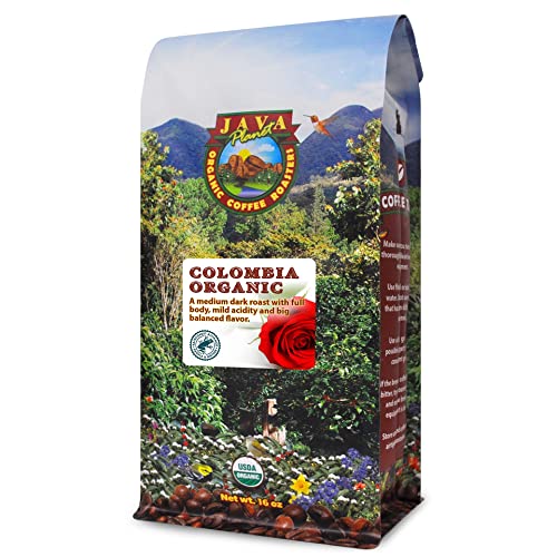 커피 Java Planet - Organic Coffee Beans - Good Morning Blend - a Gourmet Medium Roast of Arabica Whole Bean Coffee USDA Certified Organic Grown at High Altitude - Two 1LB Bags