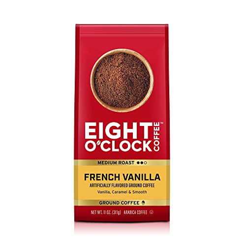 Eight OClock Coffee French Vanilla, Medium Roast, Ground Coffee, 100% Arabica, Kosher Certified, 11 Ounce (Pack of 6)
