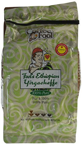 The Coffee Fool Ethiopian Yirgacheffe, Coarse Grind, 2 Pound