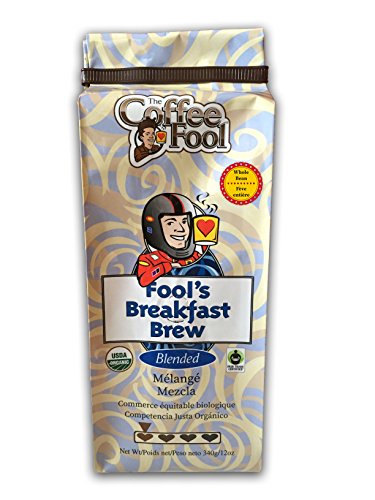 The Coffee Fool Fool Organic Fair Trade Breakfast Brew Whole Bean Coffee, 0.78 Pound