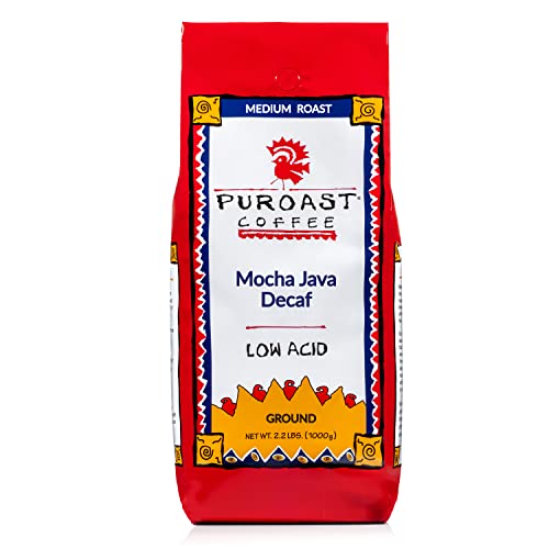 Puroast Low Acid Ground Coffee, Premium, Organic House Blend, 2.2 lb