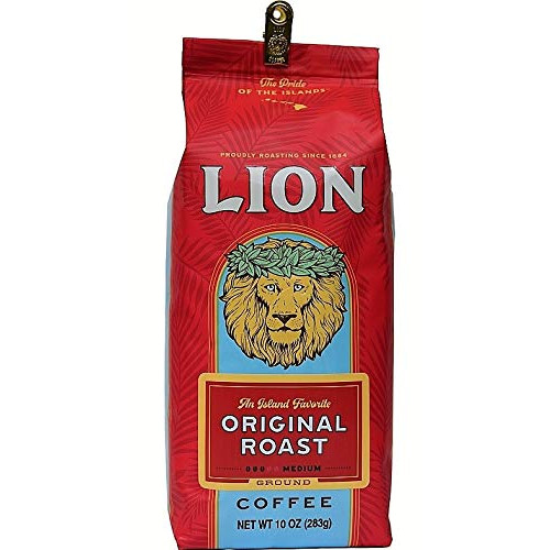 Lion Coffee, Original, Medium Roast, Ground, 10 Ounce Bag