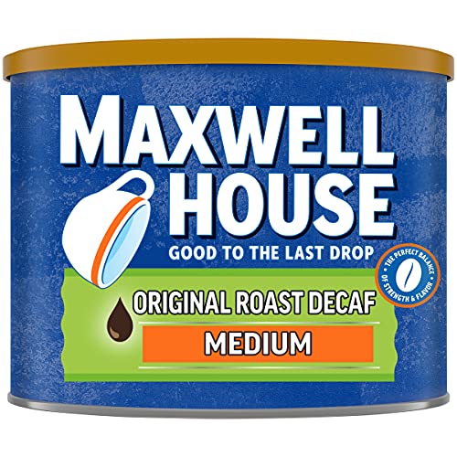 Maxwell House Decaf Original Medium Roast Ground Coffee (11 oz Canisters, Pack of 6)