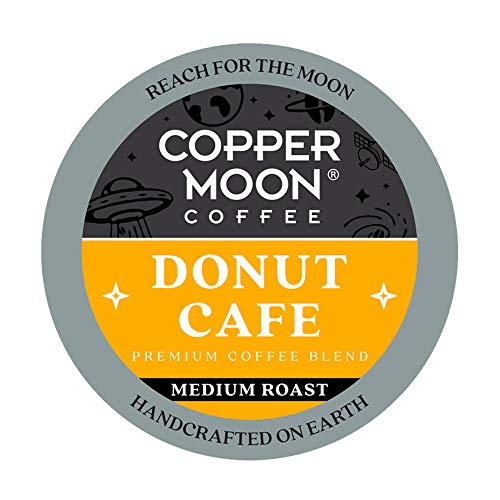 Copper Moon Coffee Single Serve Pods for Keurig 2.0 K-Cup Brewers, Donut Café Blend, Medium Roast Coffee Smooth and Light Bodied A Classic American Blend, 40 Count