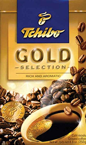 Tchibo Gold Selection Ground Coffee, 8.8-Ounce Packages (Pack of 4)