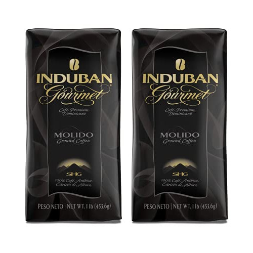Induban Gourmet, 16 oz Bag, Ground Coffee - Premium Coffee from the Dominican Republic