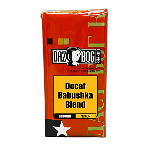Dazbog Coffee | Decaf Babushka Blend | Ground | 11 oz. | Grandmas Coffee | Medium Roast Blend | Full-Bodied Coffee | Smooth, Clean Finish | Vacuum Sealed Freshness