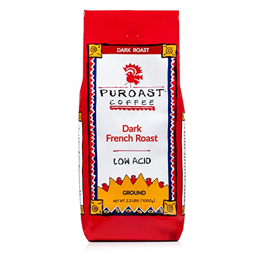 Puroast Low Acid Ground Coffee, Nutcracker Sweet Blend Flavor, High Antioxidant, 2.5 Pound Bag