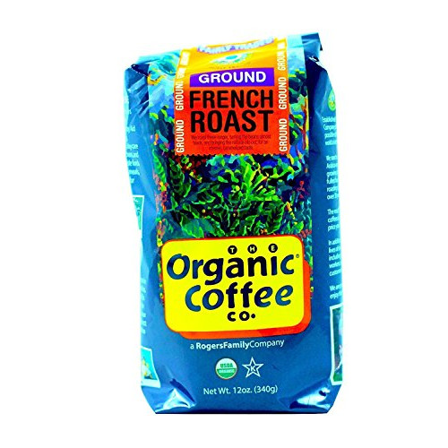 The Organic Coffee Co. Ground, French Roast, 12 Ounce (Pack of 3)