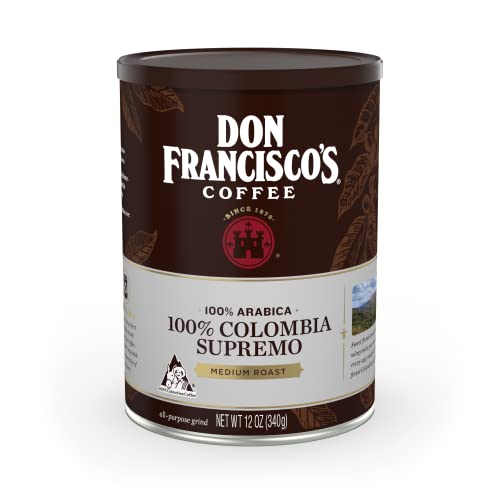 Don Francisco Ground Decaf 100% Colombia Supremo, Medium Roast Coffee (12-ounce can)