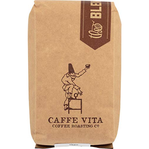 Caffe Vita Theo Blend, Fair Trade, Whole Bean Coffee (Medium Roast), 12 oz.