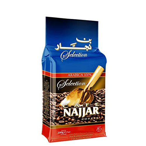 Café Najjar, Turkish Coffee, 100% Arabica Coffee Beans, Ground Coffee, Dark Roast, Lebanese Coffee, Arabic Coffee, Coffee Beverages, Works with Turkish Coffee Machine. (1, 1 Pound)