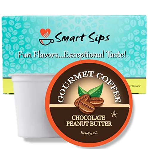 Smart Sips, Chocolate Peanut Butter Coffee, 24 Count, Single Serve Cups for Keurig K-Cup Brewers