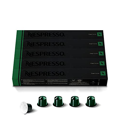 Nespresso Capsules OriginalLine, Capriccio, Medium Roast Espresso Coffee, 50 Count Coffee Pods, Brews 1.35oz