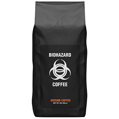 Biohazard Ground Coffee, The Worlds Strongest Coffee 928 mg Caffeine (16 oz)