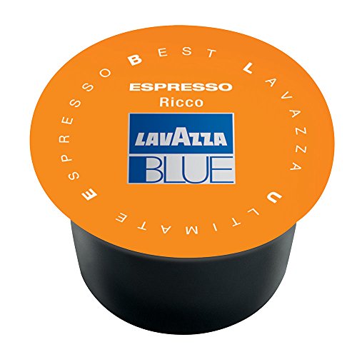 커피 Lavazza BLUE Capsules Espresso Ricco Coffee Blend Dark Roast 28.2-Ounce Boxes Pack of 100