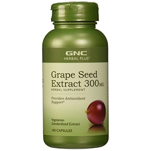 GNC Herbal Plus Grape Seed Extract Antioxidant Support 300 mg - 100 Count