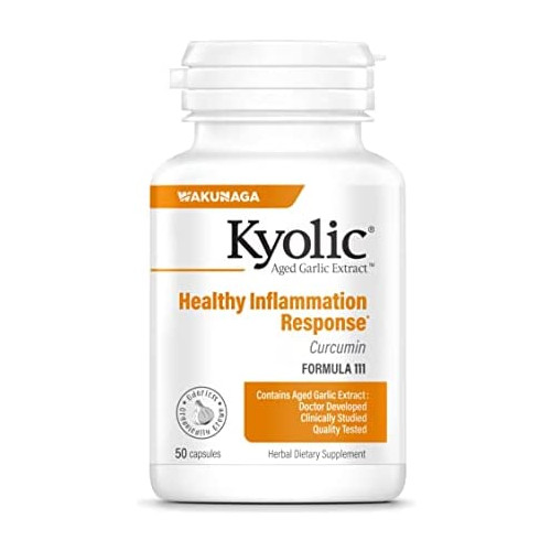 Kyolic Aged Garlic Extract Curcumin Healthy Inflammation Response Supplement, 150 Capsules