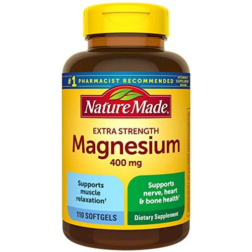 Nature Made Extra Strength Magnesium Oxide 400 mg, Dietary Supplement for Muscle Support, 60 Softgels, 60 Day Supply