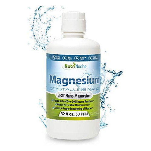 NutriNoche Liquid Magnesium Supplement - 30 PPM of Nano Sized Magnesium Particles Absorbed at a Cellular Level - Colloidal Minerals