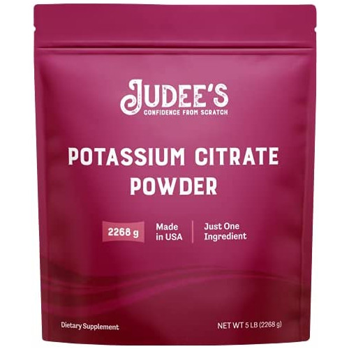 Judeeu2019s Potassium Citrate Powder 10.58 oz (300 Grams) - Gluten-Free and Nut-Free - 100% Food Grade and Supports Mineral Balance - Just One Ingredient