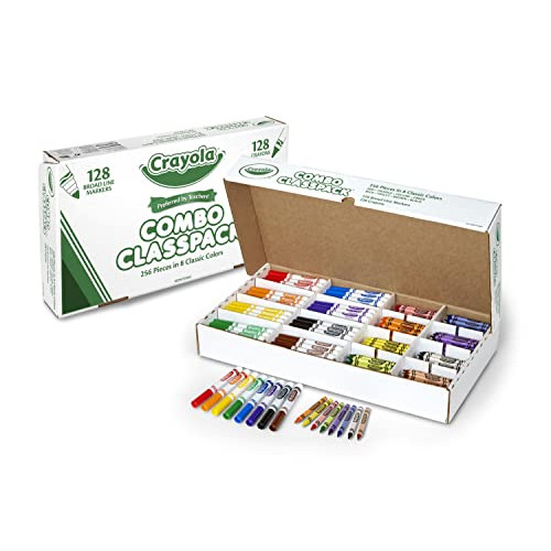 Crayola Bulk Markers Crayons 256 Count Classpack