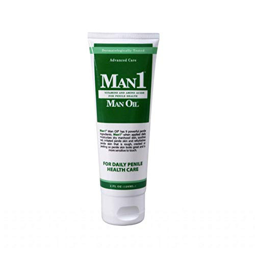 Man1 Man Oil - Penile Health Cream - 3-Month Supply - Treat Dry, red, Cracked or Peeling penile Skin and Improve penile Sensation
