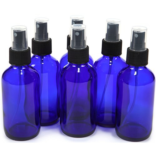 Vivaplex 6 Cobalt 블루 4 oz Glass Bottles 매트 Fine Mist Sprayer