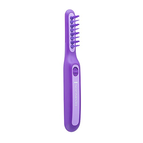 Remington DT7432 Wet or Dry Tame The Mane Electric Detangling Brush with Brush Cover, Adults & Kids, (Batteries Included), Purple, 1 Count