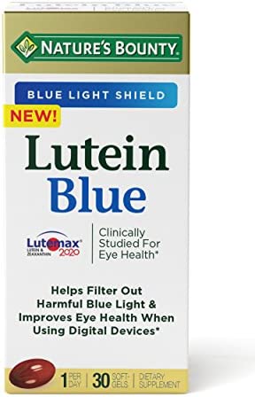 Natures Bounty Lutein 블루 Pills Eye Health Supplements Vitamins 비타민 Zinc Supports Vision 30 Softgels