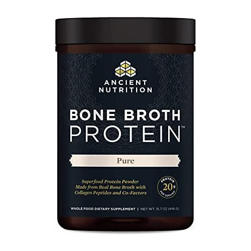 Ancient Nutrition Bone Broth Protein Pure Dairy Free Gluten and Paleo Friendly 20 Servings