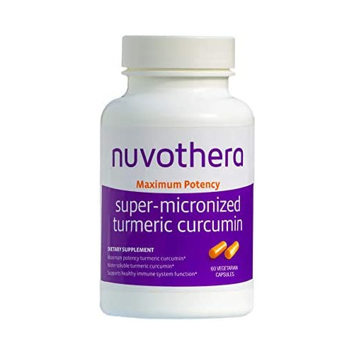Nuvothera Super Micronized Turmeric Curcumin Supplement 60 Capsules (500 mg), 1 Month Supply