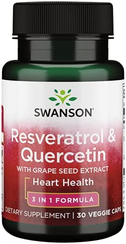Swanson Resveratrol & Quercetin 30 Veg Capsules