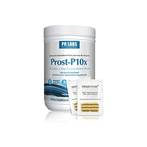 PR Labs - Prost-P10x - Prostate Supplement for Men - Urologist-Formulated Natural Prostate and Urinary Health Support with Quercetin Pollen, Saw Palmetto, Pygeum and Beta-Sitosterol - 1 Pack