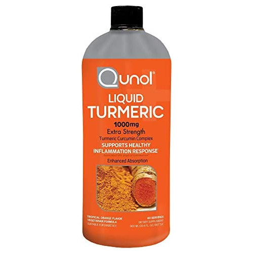 Qunol Liquid Turmeric Curcumin with Black Pepper 1000 Milligram, Supports Healthy Inflammation Response and Joint Support, Dietary Supplement, Extra Strength, 40 Servings, 20.3 fl oz (pack of 1)