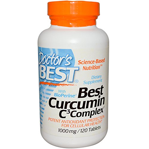 커큐민 Doctors Best High Absorption Curcumin with C3 Complex and BioPerine 1000 mg 120 Tablets